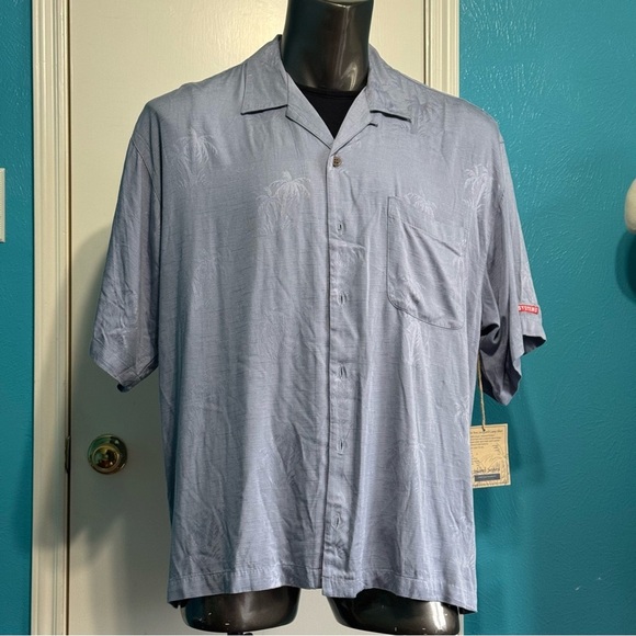 Port Authority Blue Casual Button Down Shirt - Picture 1 of 10